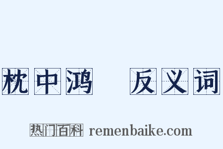 枕中鸿寶反义词是什么意思的图片